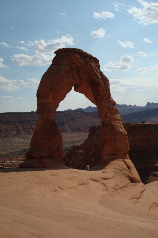 Slightly different view of Delicate Arch (That's me under it).